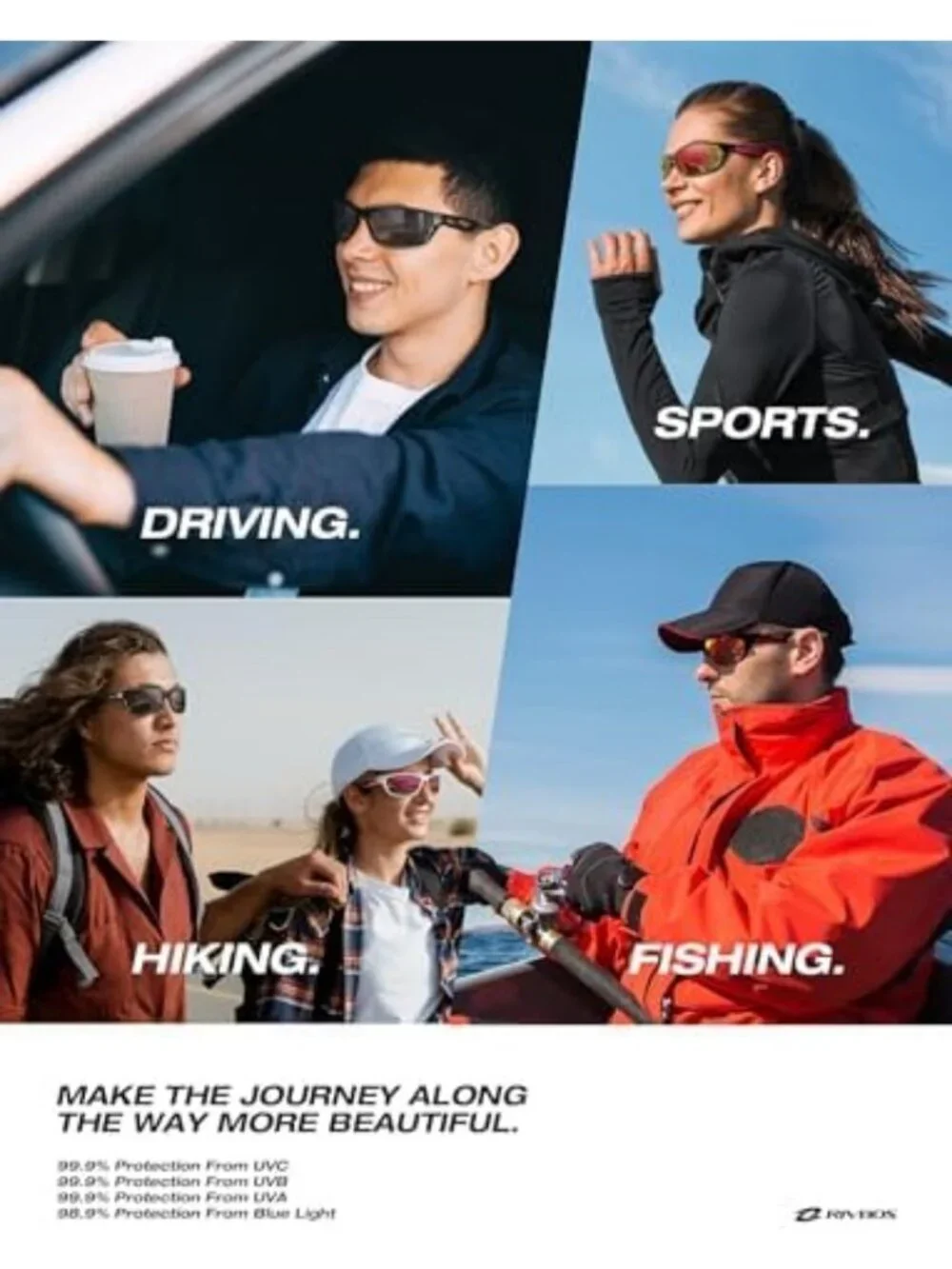 Polarized UV400 Sports Sunglasses for Driving, Cycling & Fishing - RB831 Style